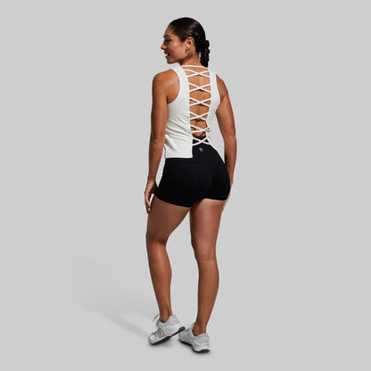 String Me Along Crop Top 2.0 (White)