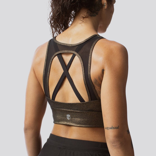 Milk and Muscles Nursing Sports Bra (Gold Digger)