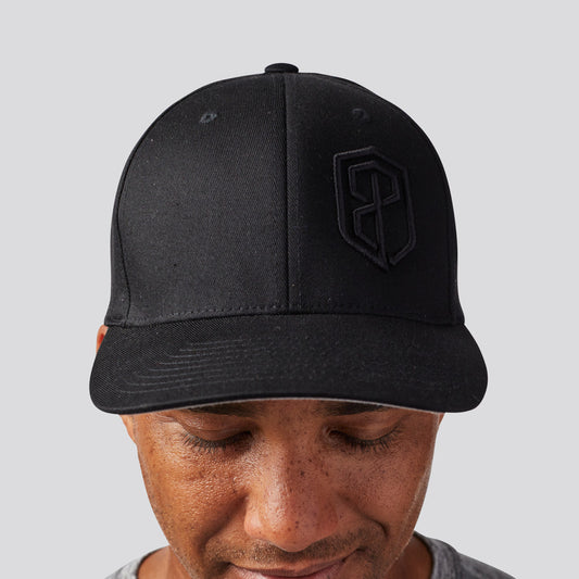 Logo FlexFit Hat (Murdered Out Black)
