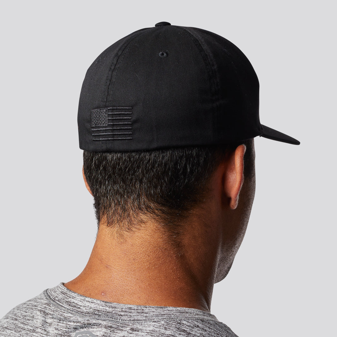 Logo FlexFit Hat (Murdered Out Black)