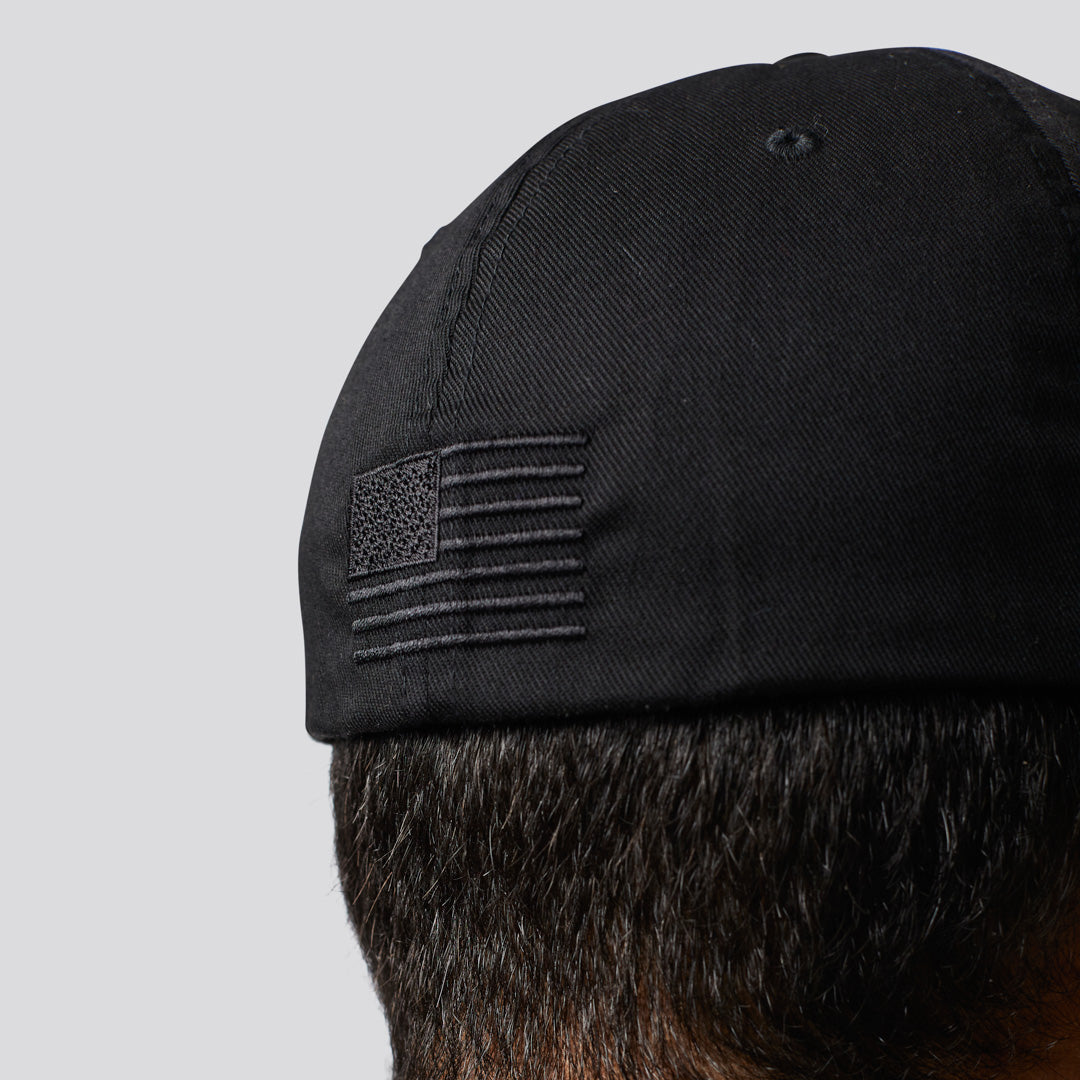 Logo FlexFit Hat (Murdered Out Black)