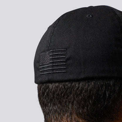 Logo FlexFit Hat (Murdered Out Black)