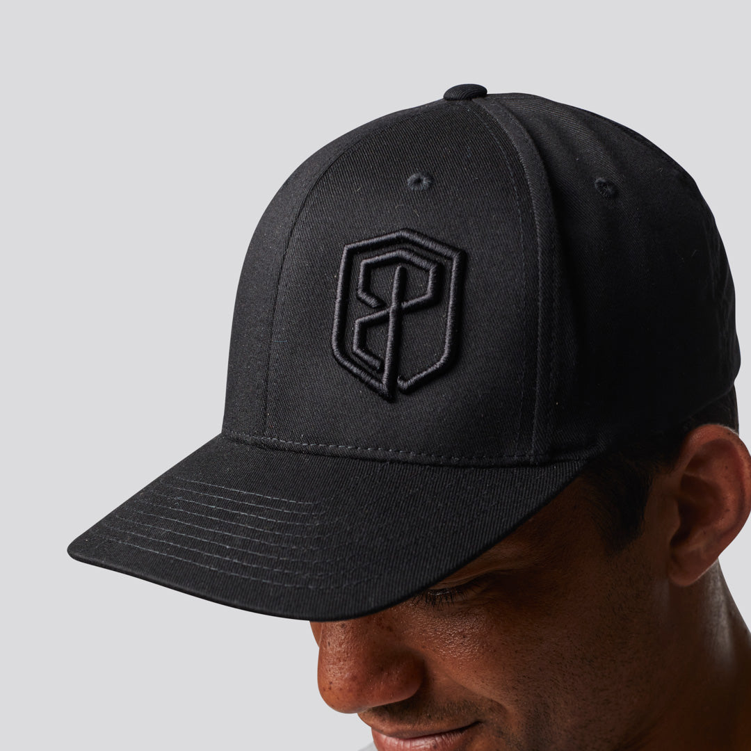 Logo FlexFit Hat (Murdered Out Black)