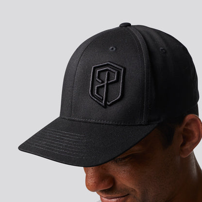 Logo FlexFit Hat (Murdered Out Black)