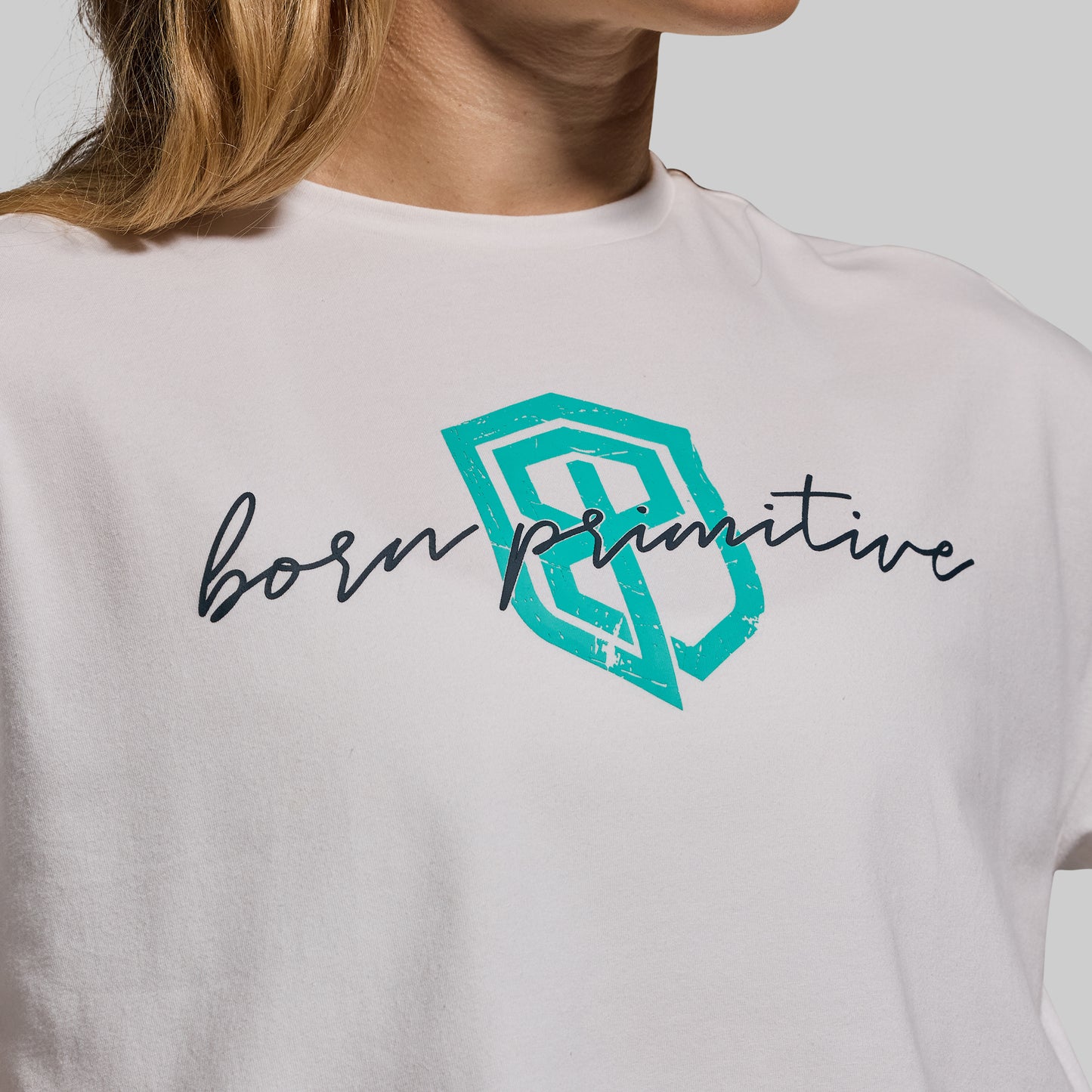 Training Crop Tee 2.0 (White Script)