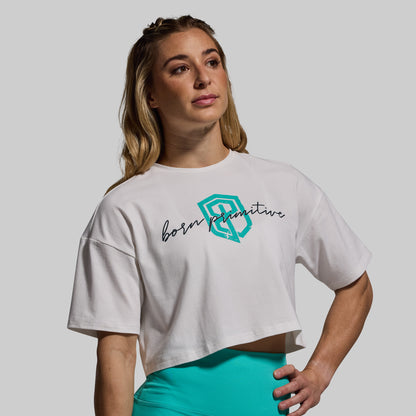 Training Crop Tee 2.0 (White Script)