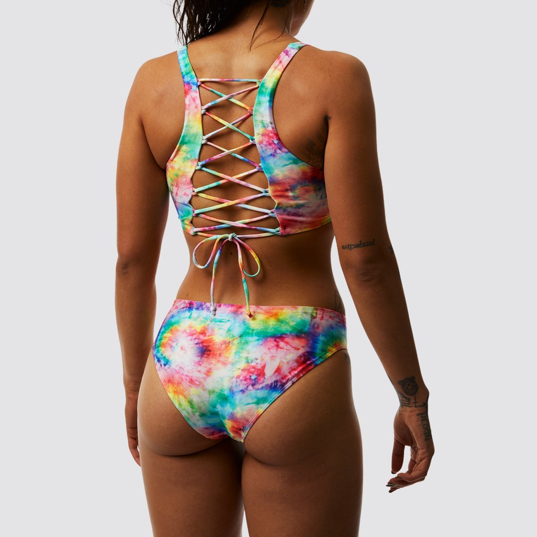 Primitive Bikini Top (Rainbow Tie Dye)