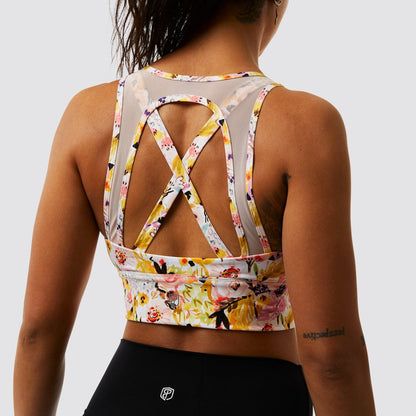 Milk and Muscles Nursing Sports Bra (Watercolor Fields)