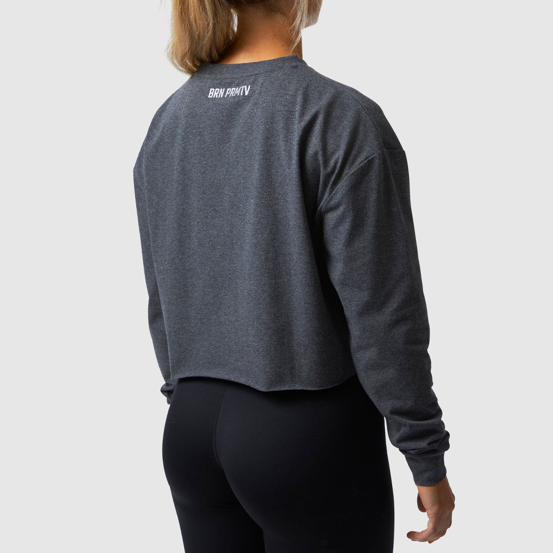 Training Crop Long Sleeve (Dark Heather Grey)