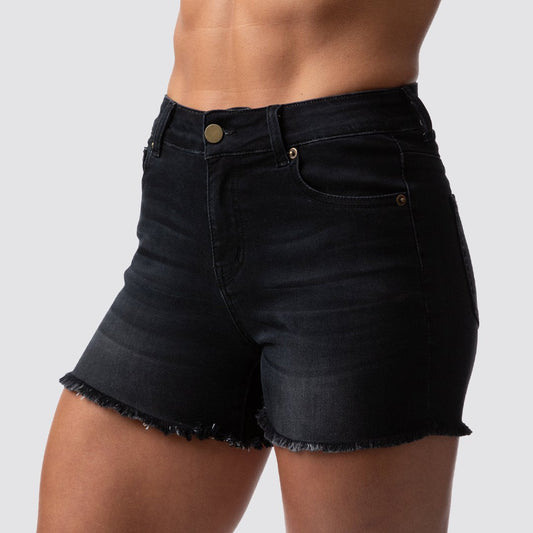 FLEX Stretchy Jean Short (Black Denim)